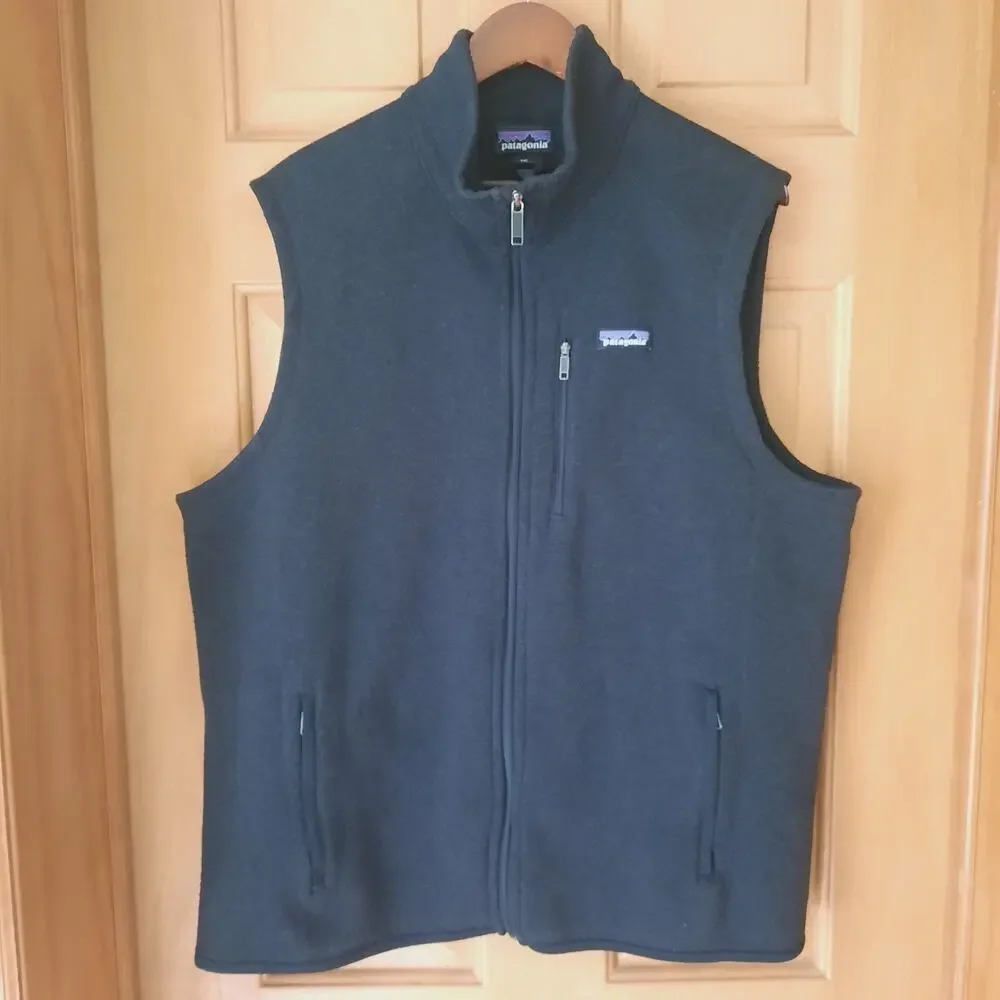 Patagonia Mens Better Sweater XXL Vest Full Zip Black